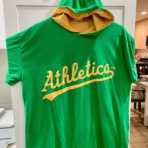 Green and Yellow Reversible Short Sleeve Athletics Hoodie